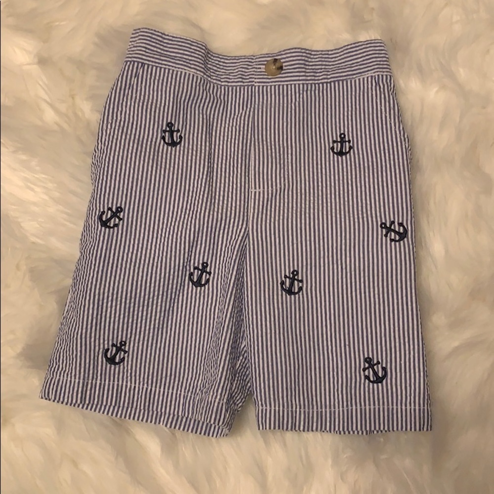 EUC 3T Striped Boys anchor shorts with pockets D3